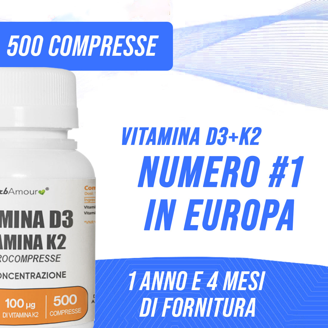 HerbAmour® Vitamina D3 + K2